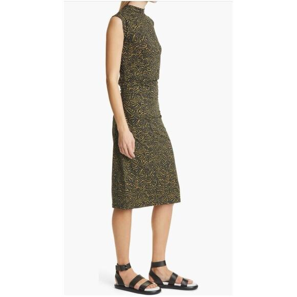 Proenza Schouler White Label Abstract Swirl Sleeveless Stretch Knit Midi Dress - Picture 5 of 12